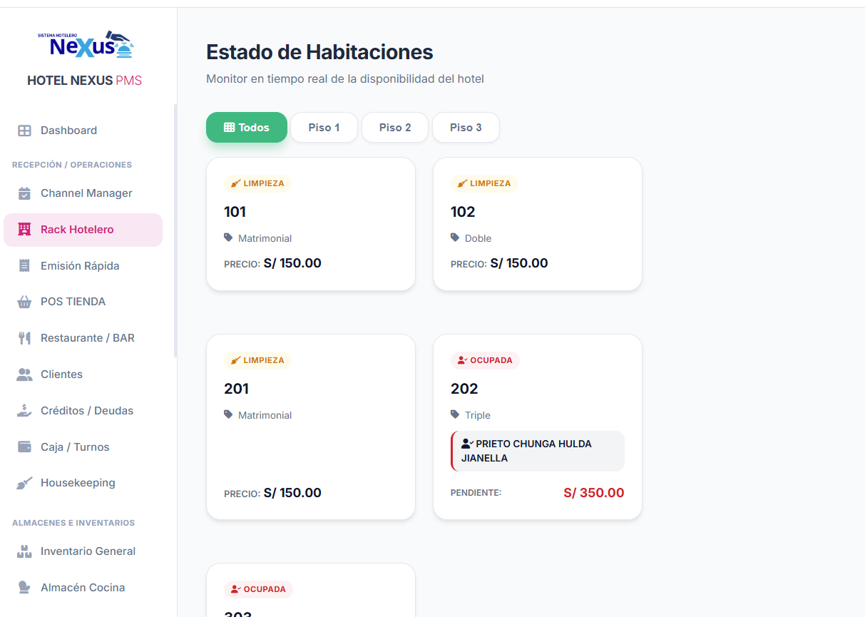 Pantalla de Sistema 1