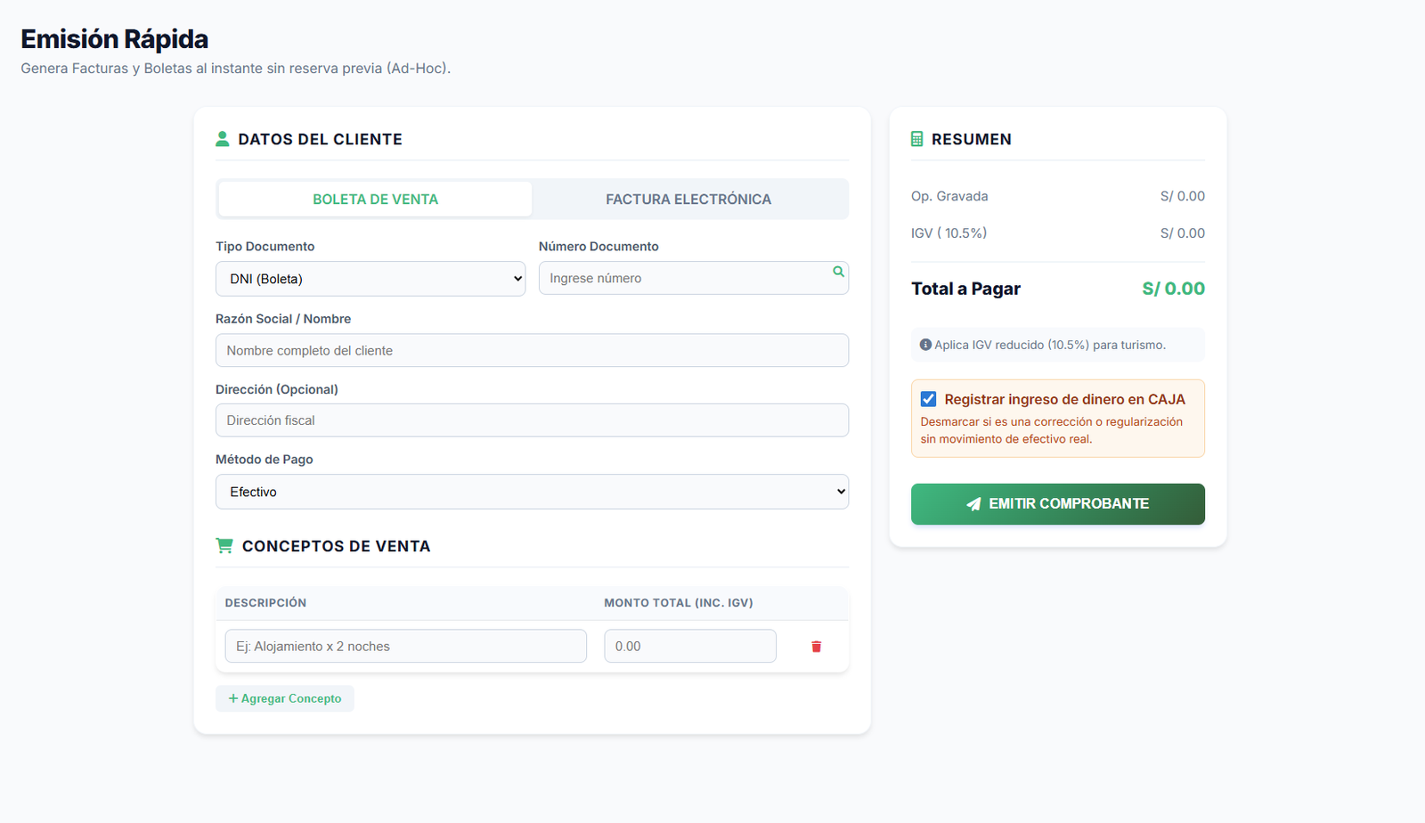 Pantalla de Sistema 2