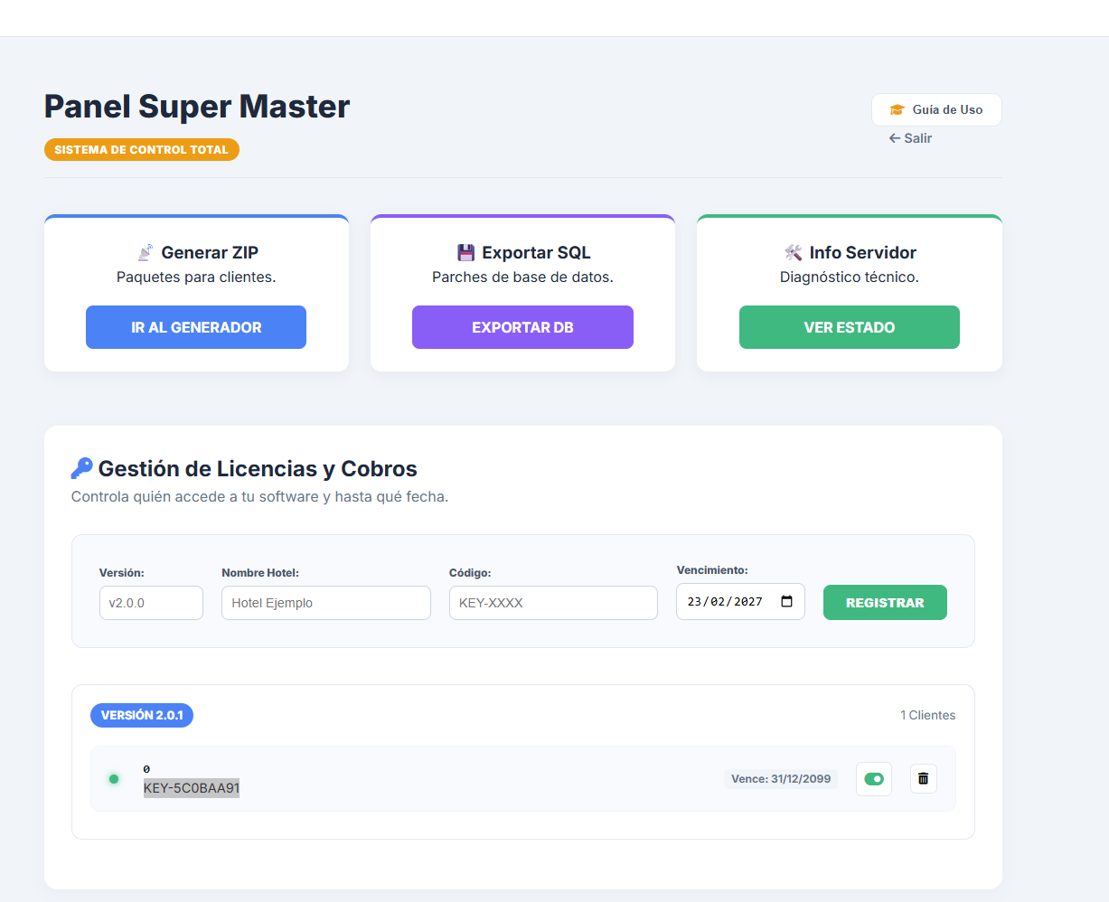 Pantalla de Sistema 5